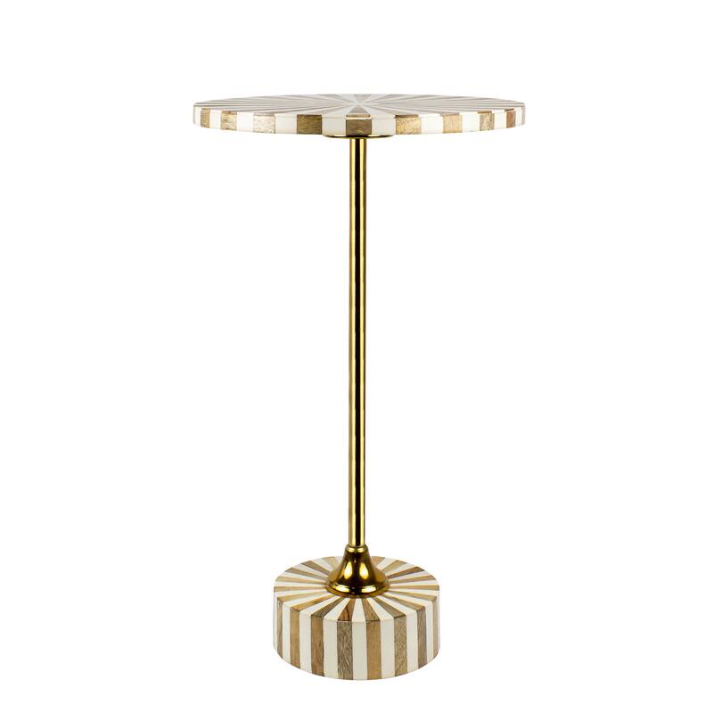 Evelyn 23.5" Metal/Cork Round End Table, by JONATHAN Y