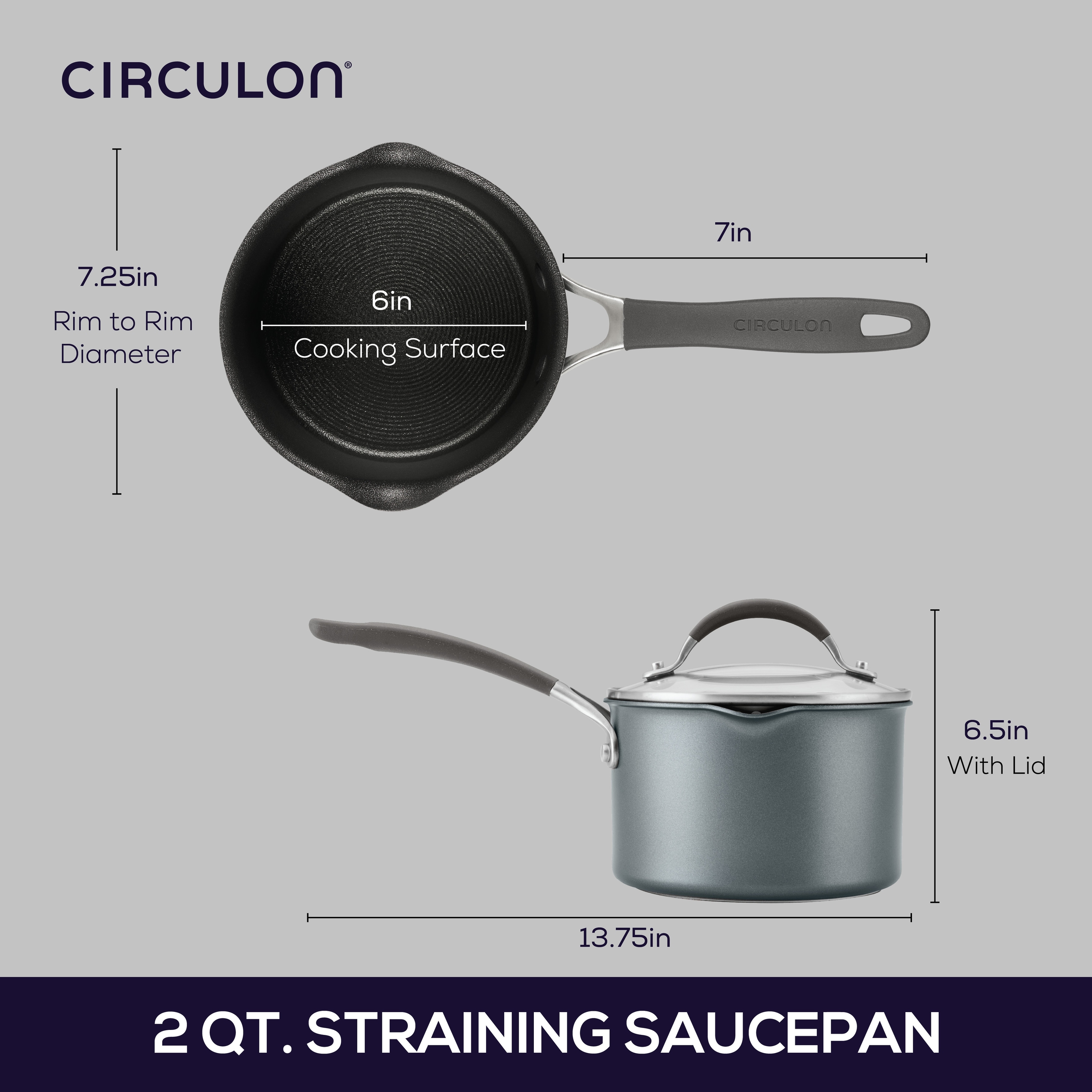 Circulon A1 Series ScratchDefense Straining Sauce Pan with Lid - Bed Bath &  Beyond - 37931750