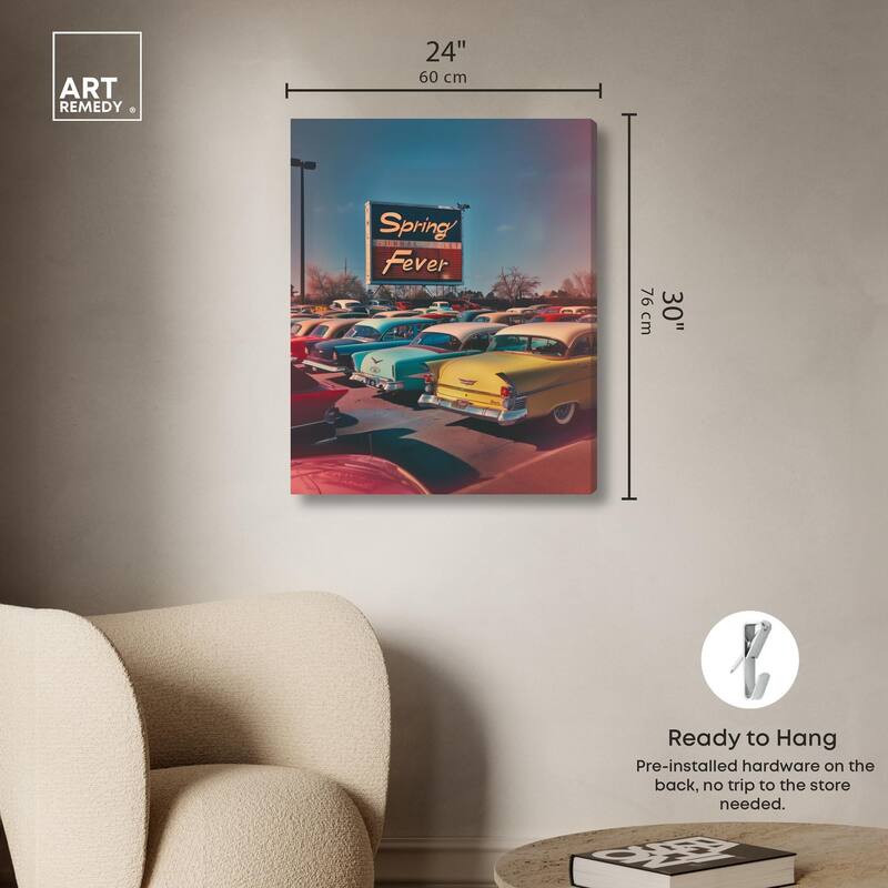 Spring Drive By Canvas by Art Remedy, Gallery Wrapped