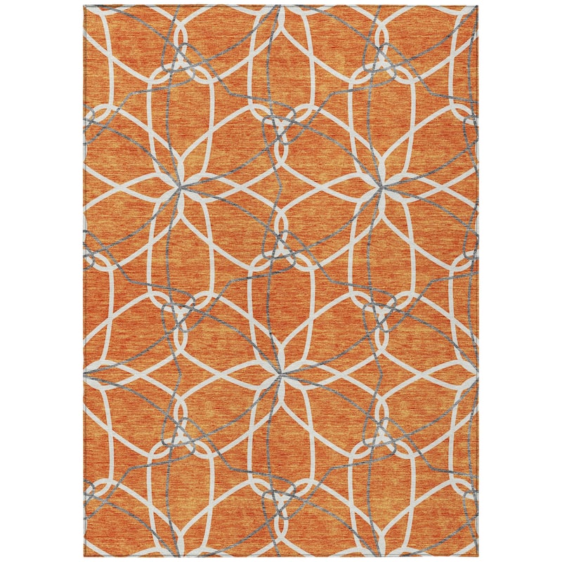 HomeRoots Geometric Modern Rectangle Outdoor Rug