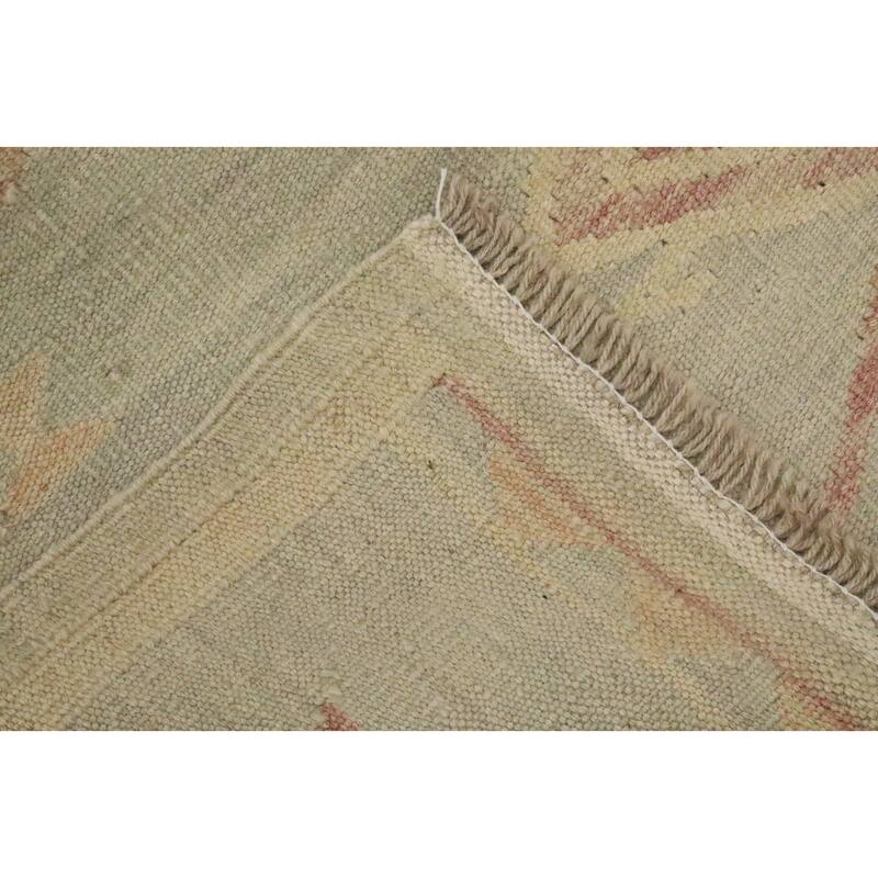 Hand Woven Oriental 100% Wool Carpet Southwestern Tribal Greys & Charcoal Kilim Area Rug - 5' 6'' X 3' 2''