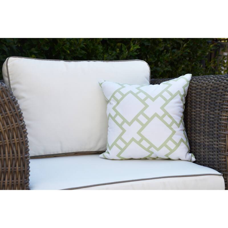 16 x 16 Inch Square in St. Louis Geometric Print Outdoor Pillow
