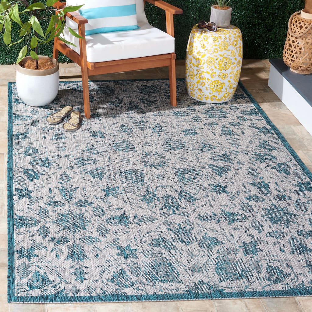 SAFAVIEH Courtyard Soave Transitional Indoor/Outdoor Rug