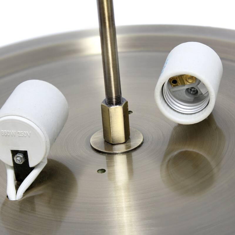 13" Flush Mount Ceiling Light Set of 2 - Antique Brass Dome Fixture - Bedroom, Living Room Lighting - 13