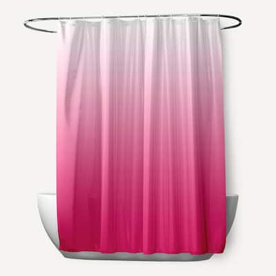 71 x 74-inch Fuchsia Ombre Shower Curtain
