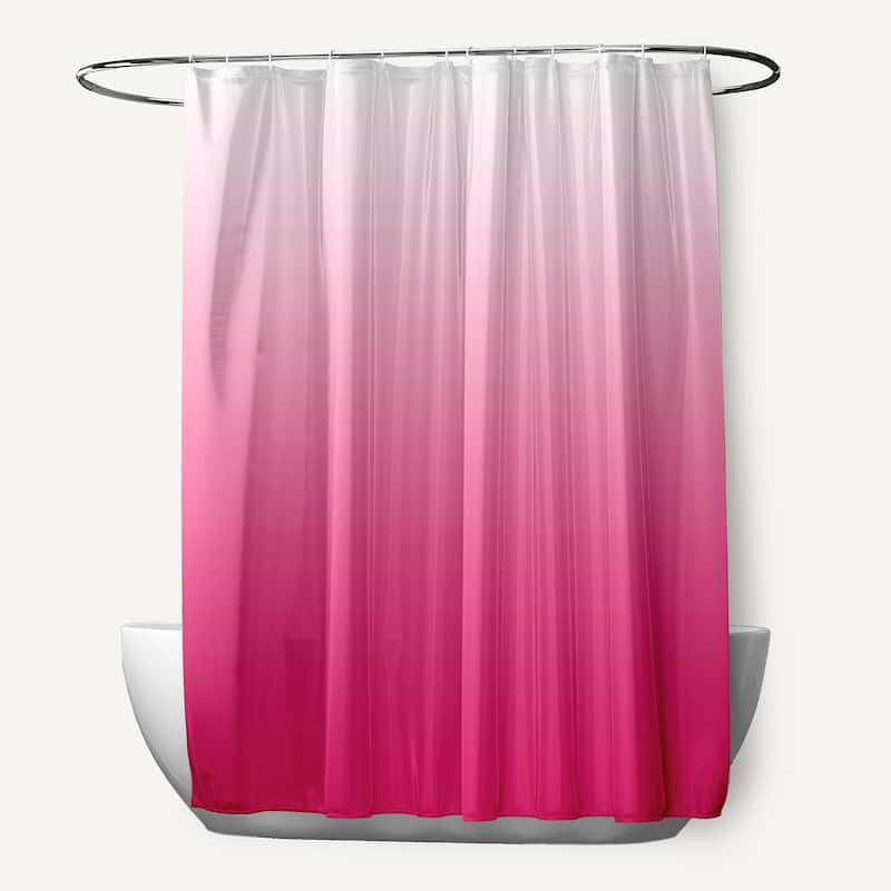 71 x 74-inch Fuchsia Ombre Shower Curtain - Fuchsia