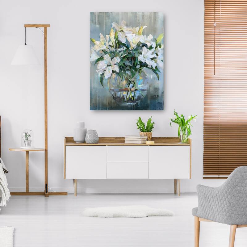 Oriental Lilies By Studio Arts Canvas Art Print