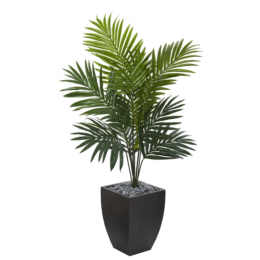 Artificial Palm Tree Indoor 4.5ft Black Planter