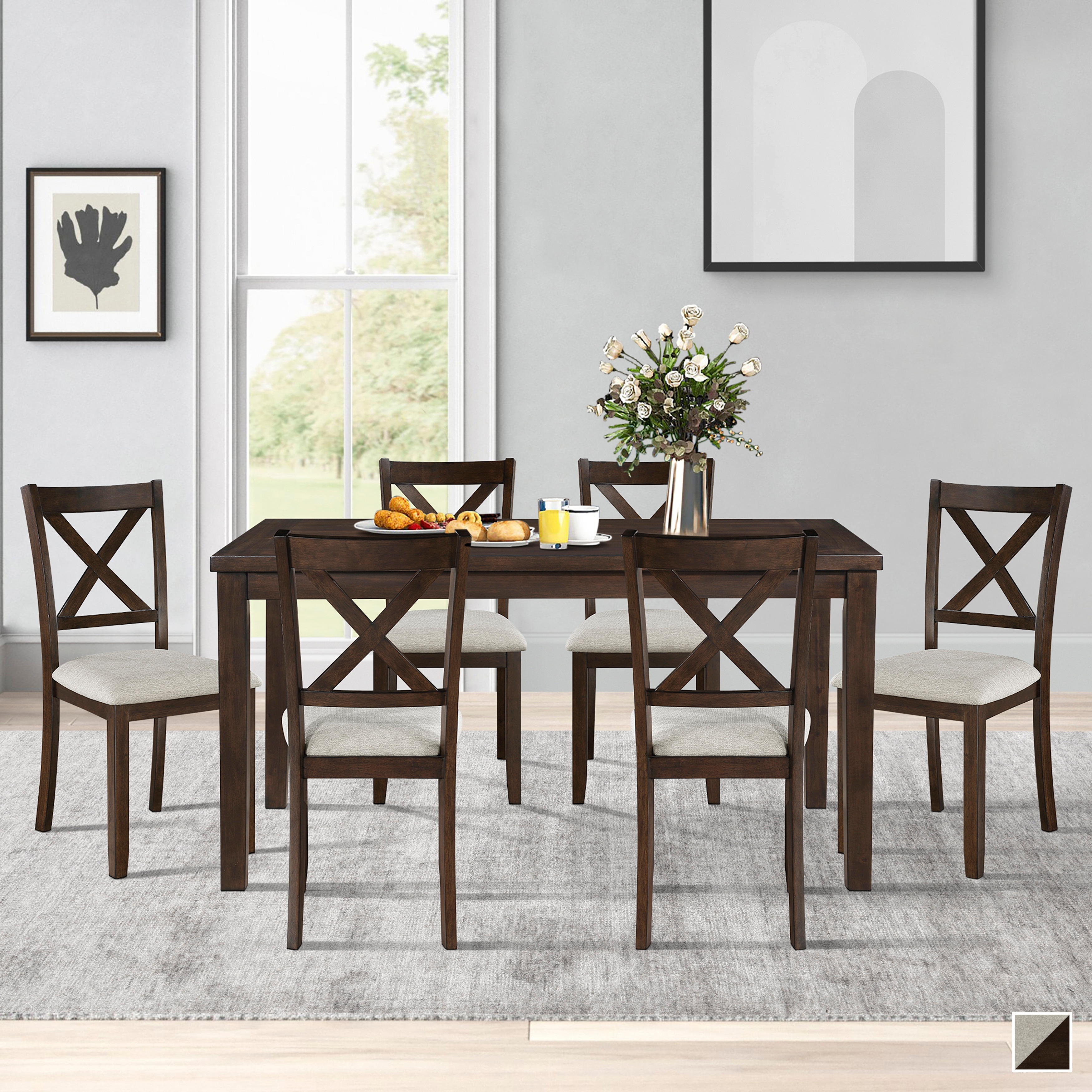 Mattawa 7 piece sales extendable dining set