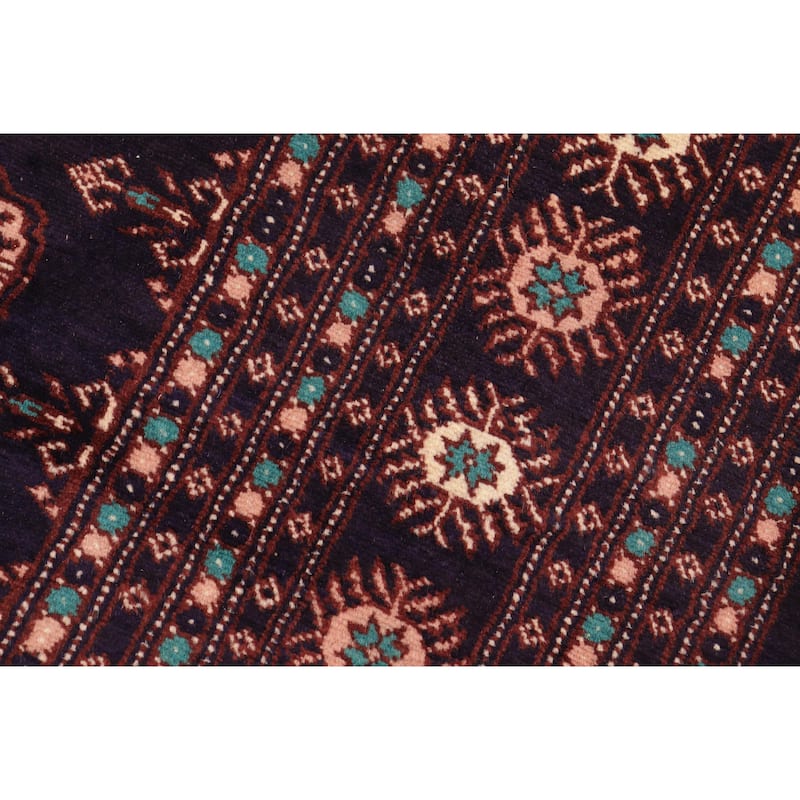 Tribal Bokhara Duke Blue/Blue Hand Knotted Wool Rug - 8'4'' x 9'11''