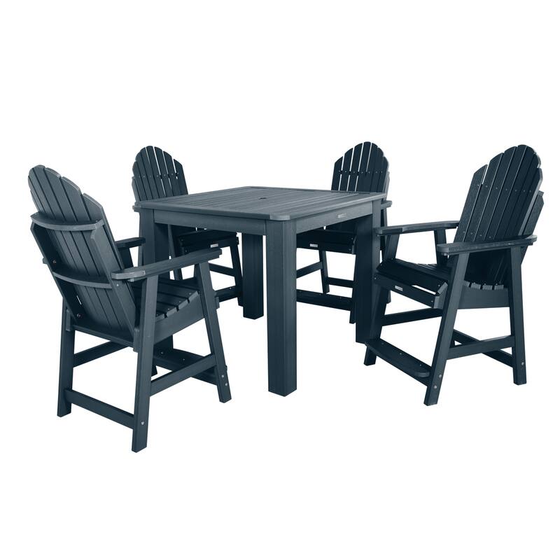 HIGHWOOD Hamilton 5-piece Counter Height Outdoor Dining Set - Federal Blue