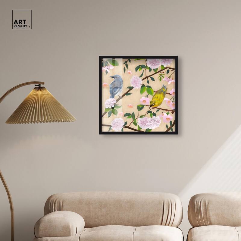 Birds Cuddle Shadowbox by Art Remedy