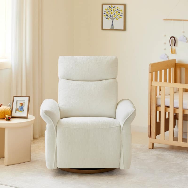 Spruce & Spring Power Swivel Recliner Chair Triple-Motor Nursery Glider