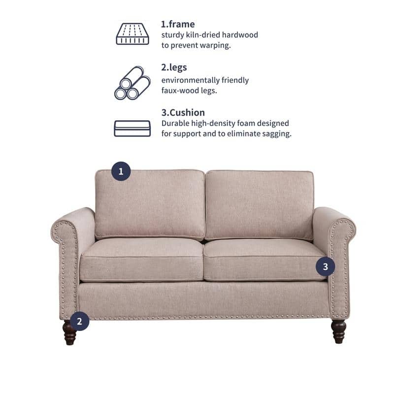 Mixoy Sectional Sleeper Sofa,Single Couch & Loveseat Couch &3 Seater Sofa, DIY Combination for Living Room
