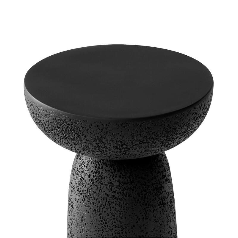 Travertine Stone Finish End Table Accent Side Table