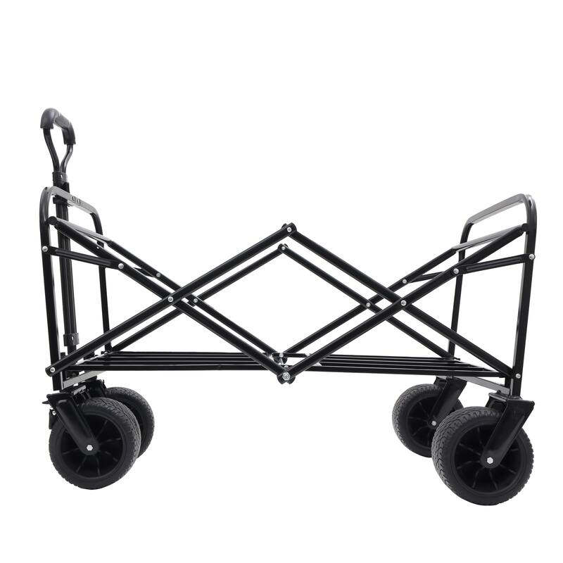 440lb Heavy Duty Folding Wagon with Straps & 3 Bags - Beach & Camping