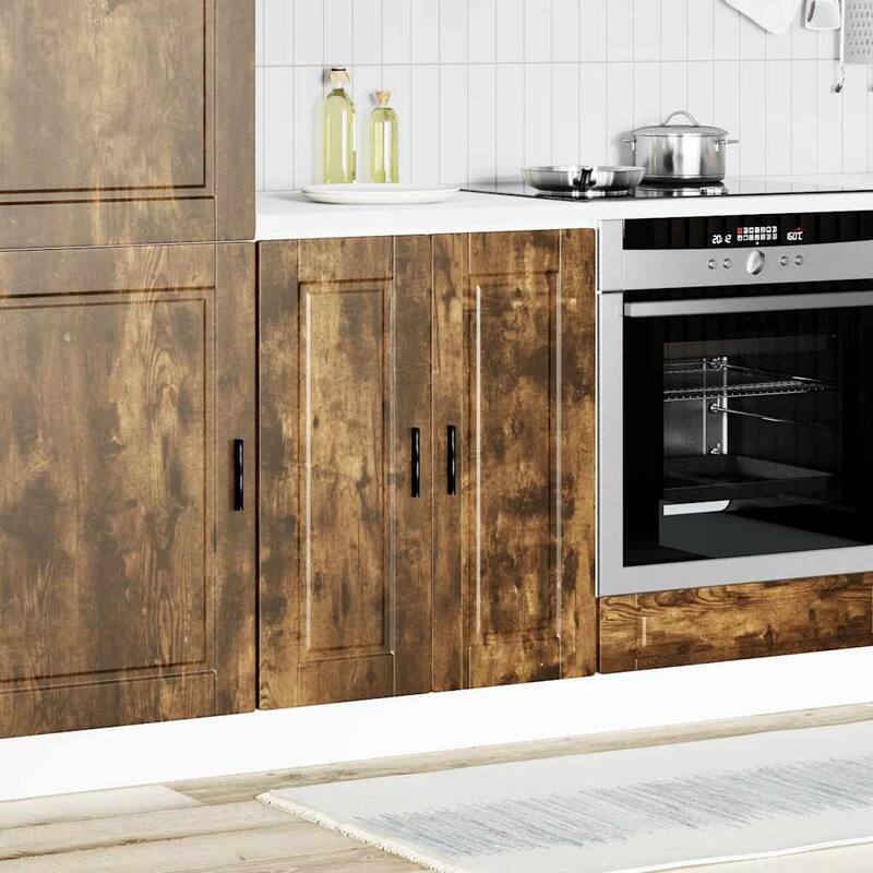 vidaXL Kitchen Base Cabinet Smoked Oak Engineered Wood - 18.1 x 23.6 x 32.1