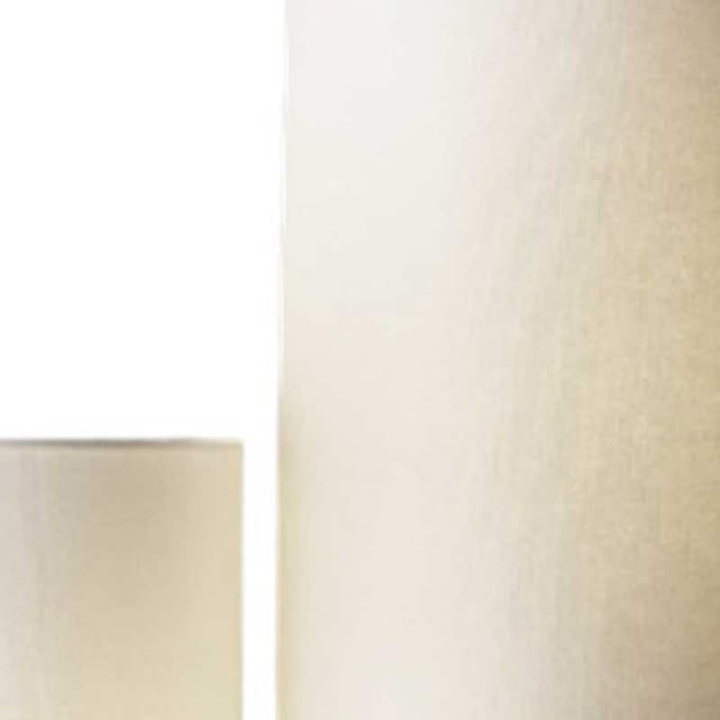 68" Tall Brushed Silver Floor Lamp with 3 Linen Shades and Pull Chains Switch Type for Modern Home Decor - 68”H x 14”W x 14”D