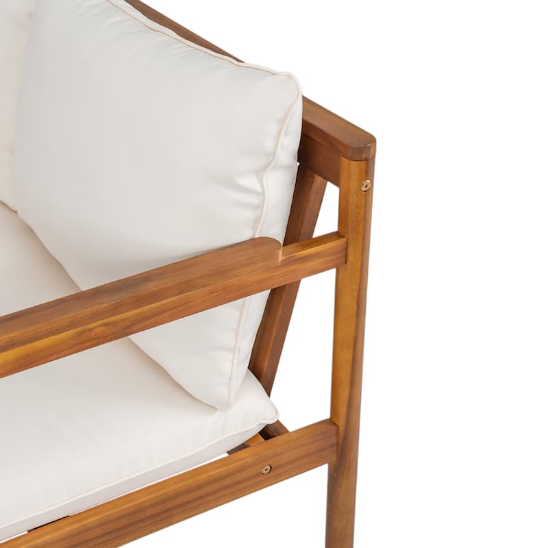Christopher Knight Home- Elk Acacia Wood Outdoor Chat Set
