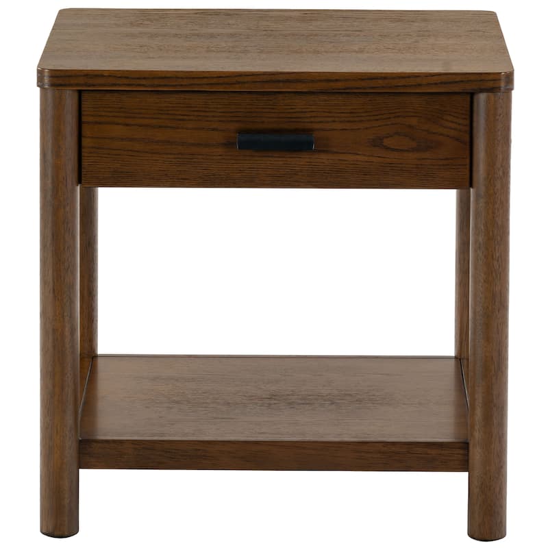 SAFAVIEH Couture Jaylessa Wood 1 Drawer End Table - 24"W x 24"D x 24"H