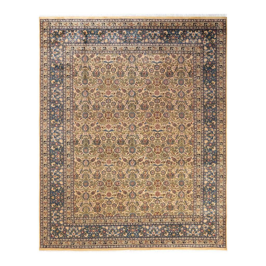 Mogul, One-of-a-Kind Hand-Knotted Area Rug - Yellow, 8' 0" x 9' 10" - 8' 0" x 9' 10"