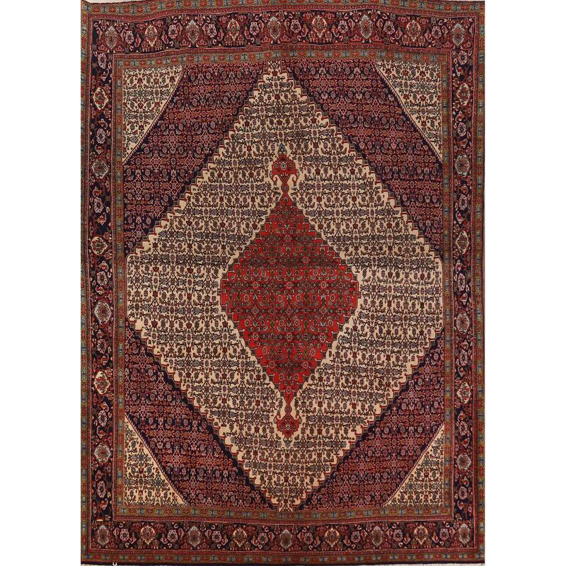 Hand Knotted Oriental 100% Wool Carpet Traditional Medallion Beige & Ivories Bidjar Area Rug - 12' 10'' X 10' 1''