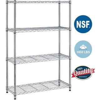 Best Office 4Shelf Wire Shelving Unit Garage NSF Wire Shelf Metal Storage Shelves Heavy Duty