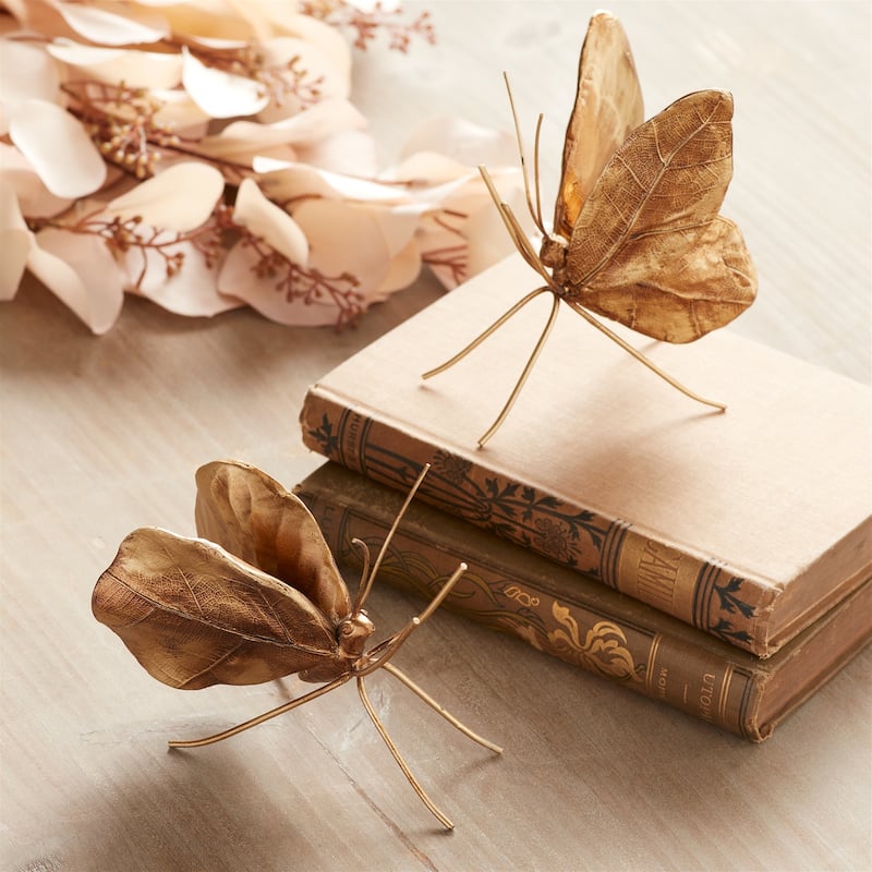 Leaf Butterfly Shelf Sitter (Set of 2)