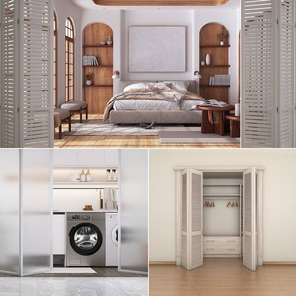 Bifold Door Hardware Kit Include Top & Bottom Pivot, Bracket & Guide