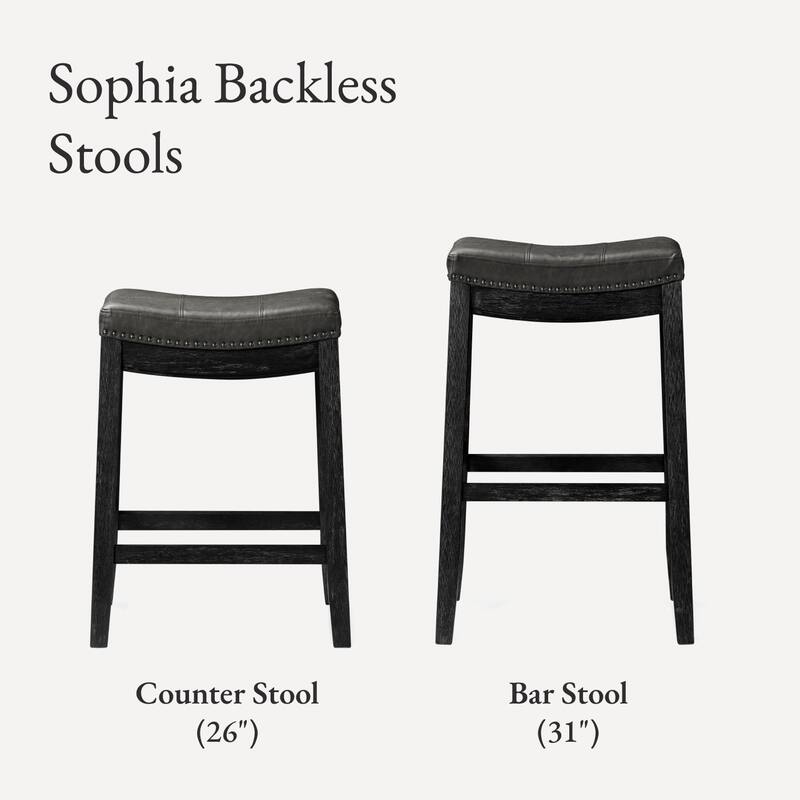 Maven Lane Sophia Saddle Kitchen Dining Stool