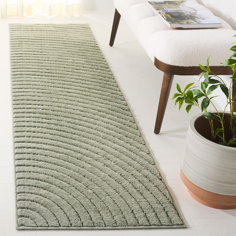 SAFAVIEH Selena Miralena Modern Contemporary Rug - 2'2" x 10' Runner - Green