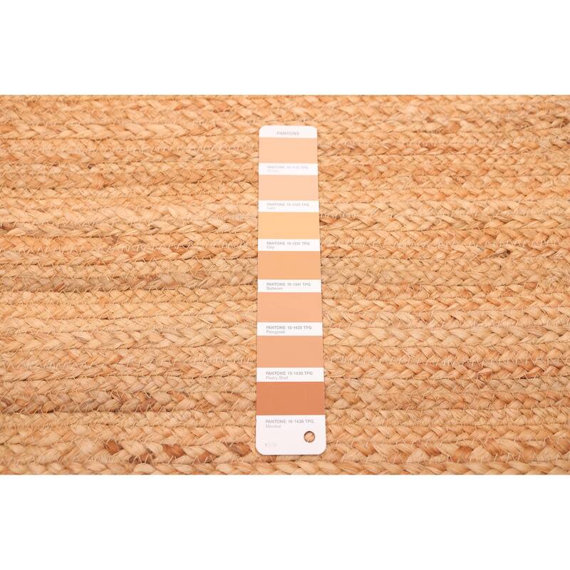 ECARPETGALLERY Braided Weave Palas Denizli Tan Jute Rug - 4'1 x 5'10