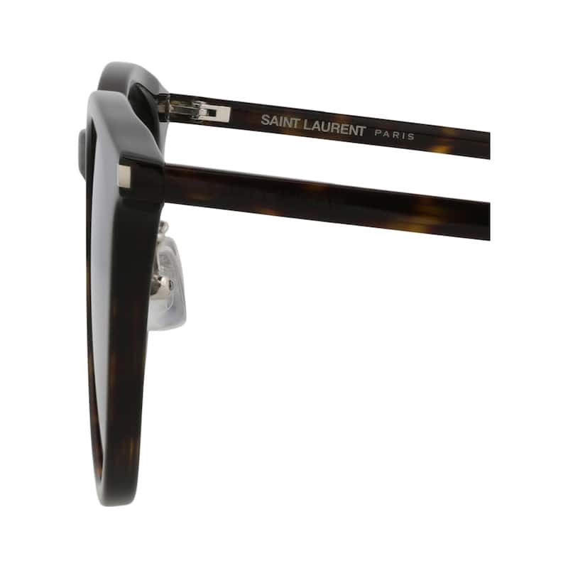 Saint Laurent Round-Frame Acetate Sunglasses - Havana Havana Grey