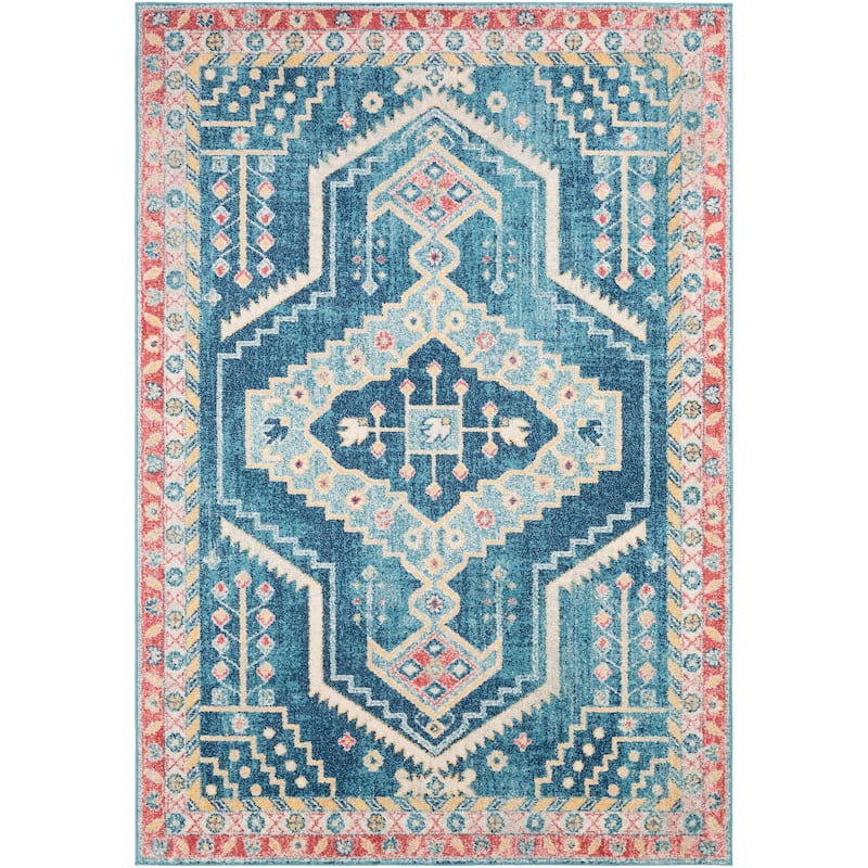 Livabliss Bruce Faded Tribal Medallion Area Rug