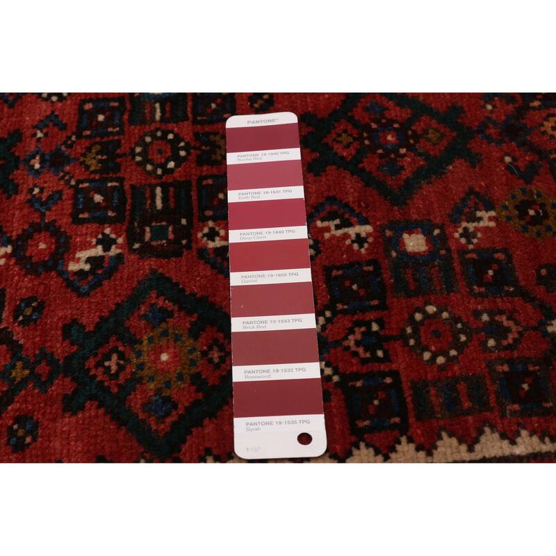ECARPETGALLERY Hand-knotted Andelz Red Wool Rug - 3'9 x 12'10