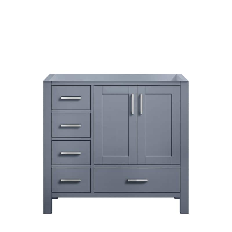 Jacques 36 in. W x 22 in. D Right Offset Distressed Grey Bath Vanity