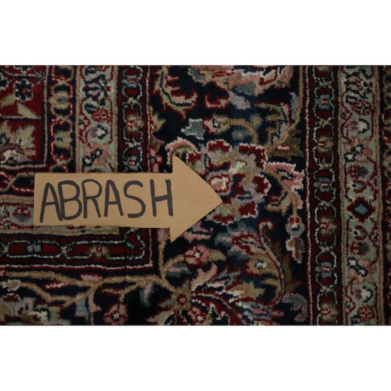 Hand Knotted Oriental 100% Wool Carpet Traditional Floral Red Sarouk Area Rug - 13' 1'' X 8' 10''