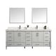 preview thumbnail 22 of 127, Willow Collection 84 in W x 22 in D x 36 in H Aberdeen Double Bowl Sink Bathroom Vanity with Countertop