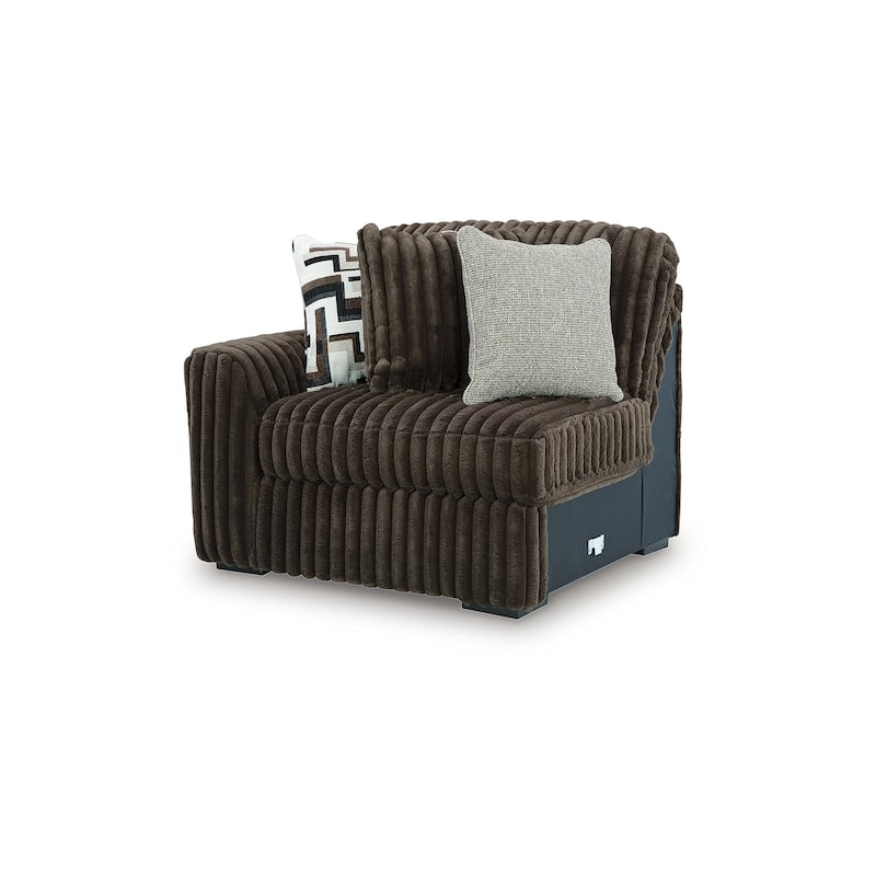 Signature Design by Ashley Midnight-Madness Dark Brown 5-Piece Sectional - 122" W x 122" D x 40" H