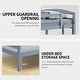 preview thumbnail 8 of 10, Grey Wood Twin Over Twin Bunk Bed with Staircase