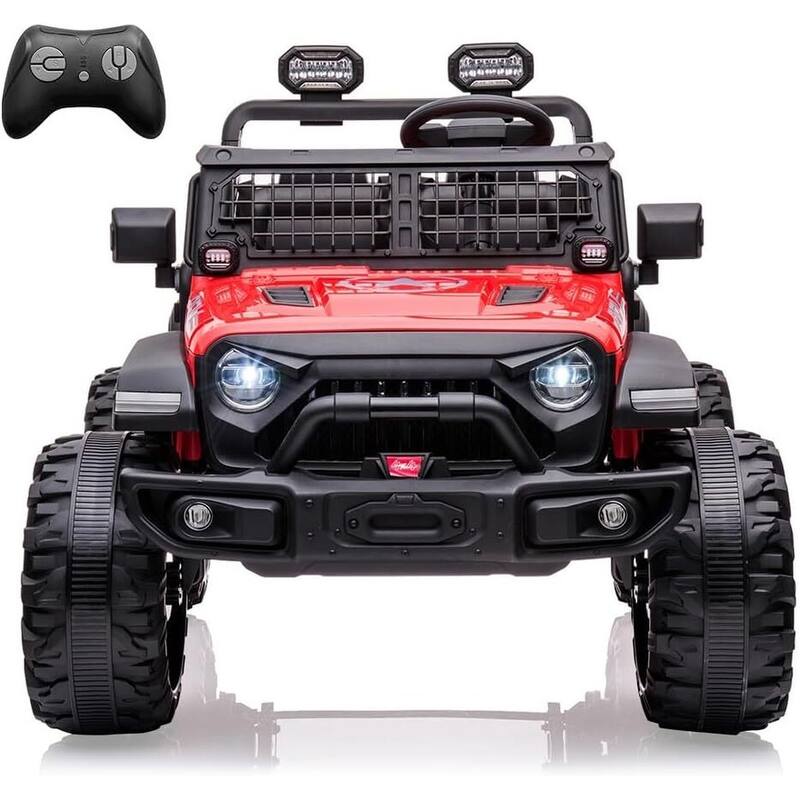 2 Seaters 20" Large Seat 24V Kids Ride On Car with Remote Control - Red