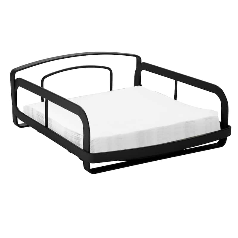 Kitchen Details Industrial Collection Napkin Holder in Matte Black - 7.5"x 7.2"x 3"