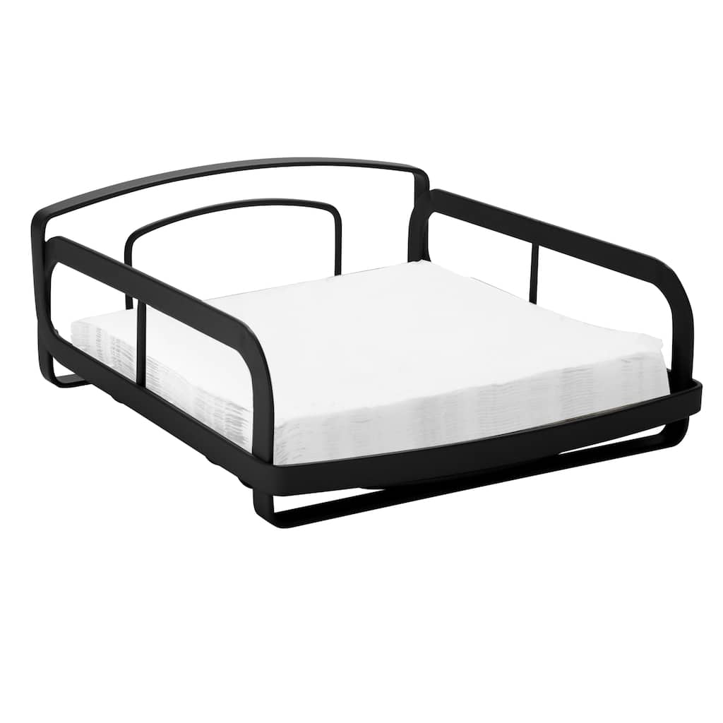 Kitchen Details Industrial Collection Napkin Holder in Matte Black - 7.5"x 7.2"x 3"
