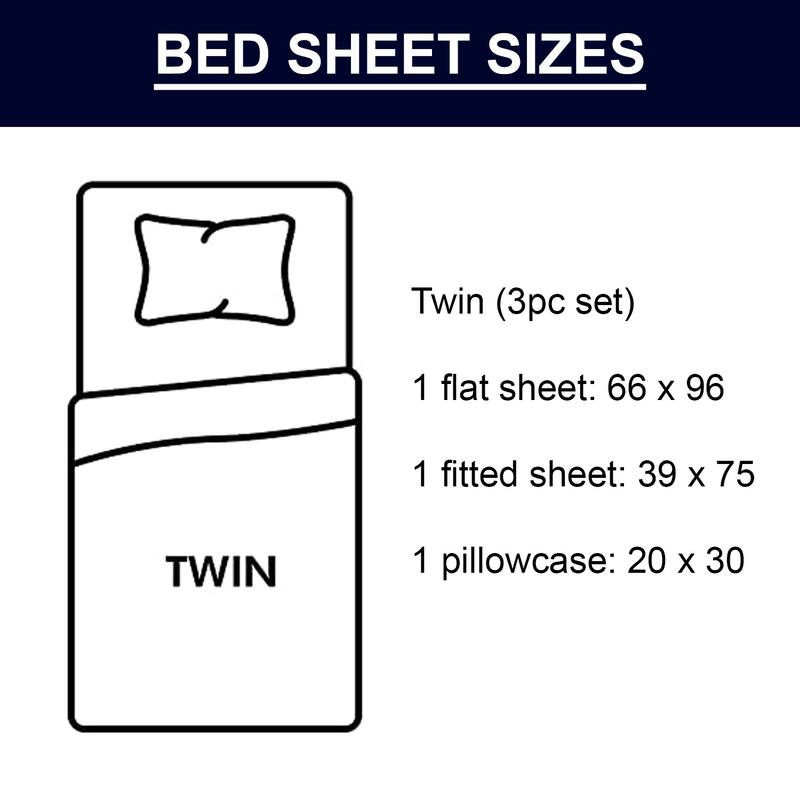 Premium Home Collection Microfiber Soft Cooling Twin Bed Sheet Set - 3 Piece