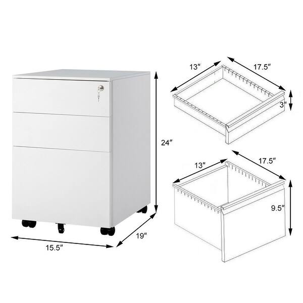 3 Drawer Filing Cabinet Locking Pedestal Desk White 3 Drawer Filing Cabinet Locking