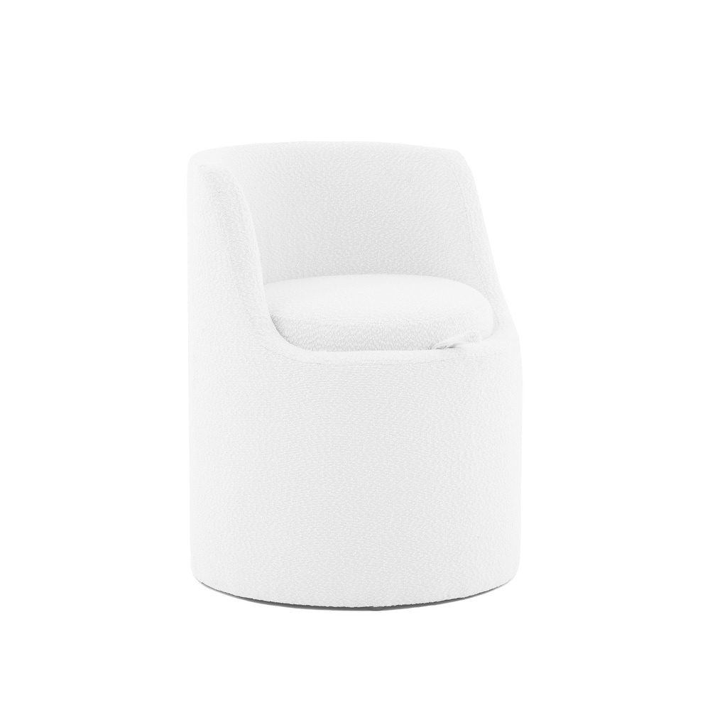 Boucle Make-Up/Vanity Stool, Hiden Storage Space, Stylish Appearance