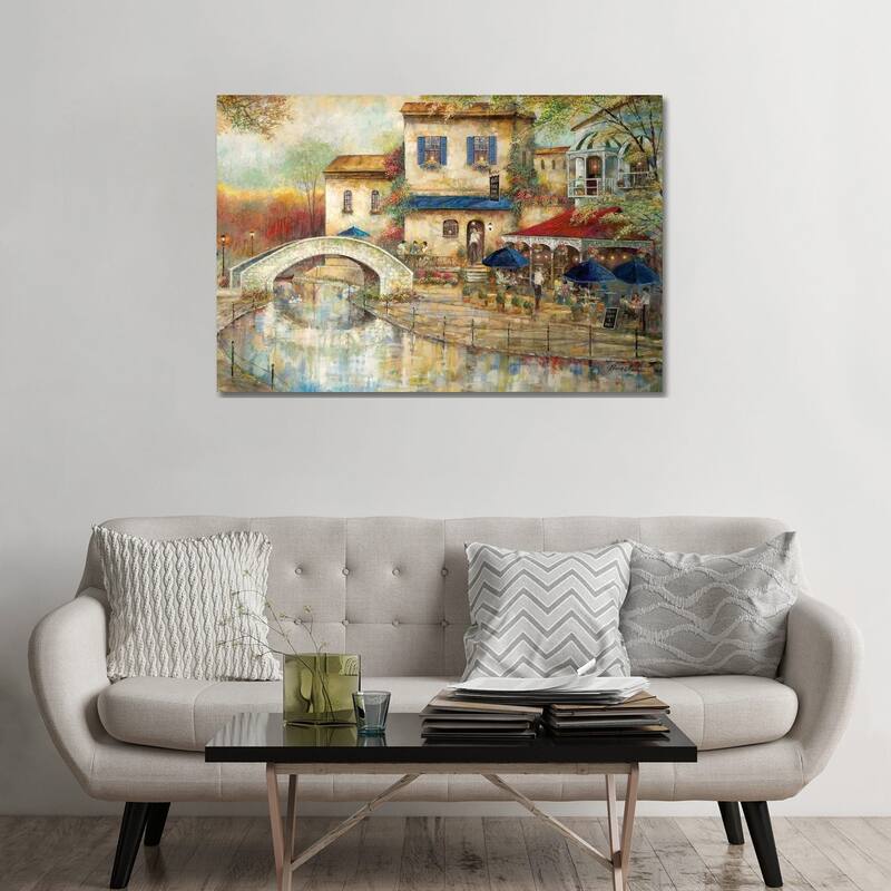 iCanvas "Arthur's By the Canal" by Ruane Manning Canvas Print - 32x48x1.5