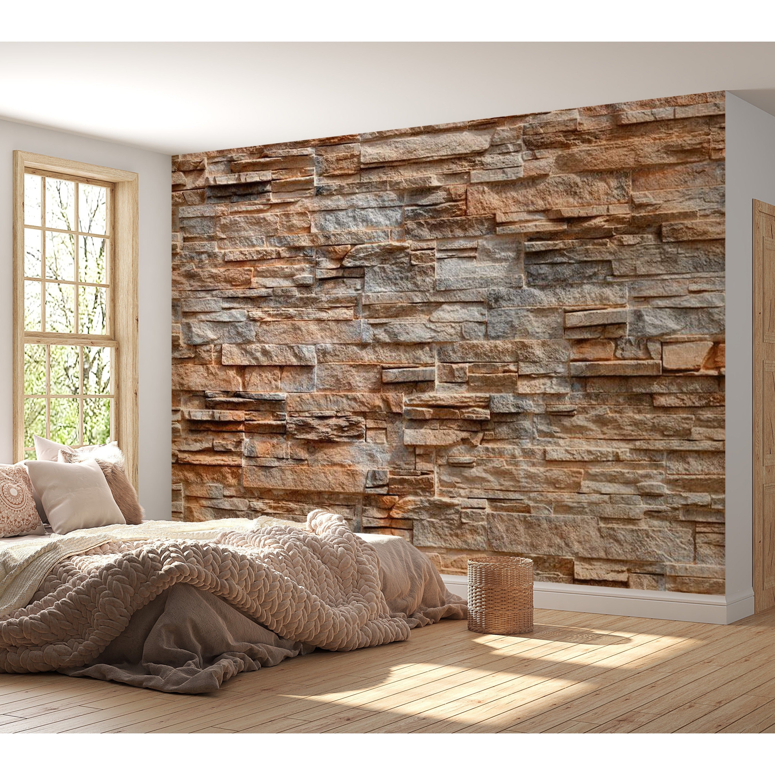 Peel & Stick Wall Mural - Slate Stone - Removable Wallpaper