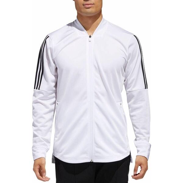 Shop Adidas Mens Jacket White Size Large L Sport Id Three Stripe Back Logo Overstock 29910869