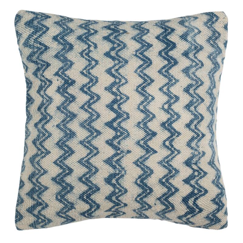 SAFAVIEH Home Collection Merly Indigo 18-inch Square Decorative Pillow